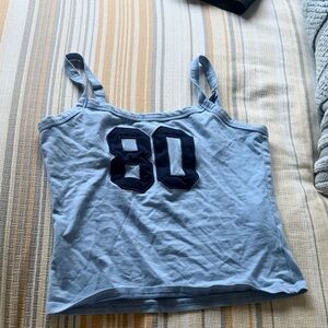 Edikted Light Blue Camisole with Bold Number Design